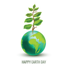 Happy earth day eco friendly concept design