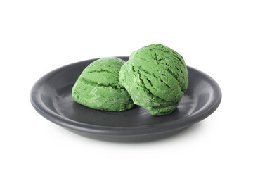 Concept of delicious food, ice cream, isolated on white background