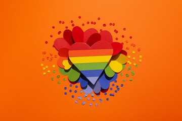Composition for Pride and LGBTQ community, top view