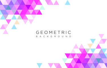 Abstract geometric background with magenta triangle shapes