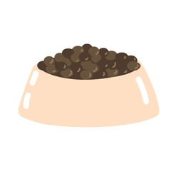 dog food vector illustration. hand drawing on white