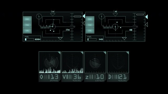 A HUD data pannel animation with a MATTE for the alpha channel included. The shot is 4k 24p.