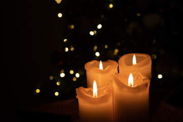candles in the dark	