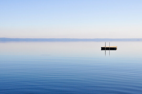 Sunrise over a lake in Sweden