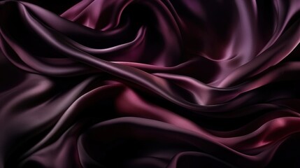 Abstract black purple magenta background. Silk satin. Plum color. Gradient. Dark elegant background with space for design