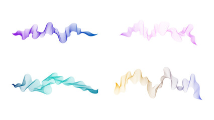 Abstract backdrop with wave gradient lines
