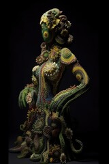 Fototapeta premium Octopus and woman mix fantasy