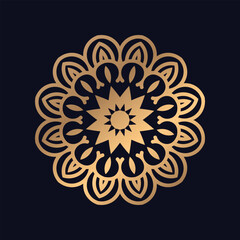 Luxury gold floral mandala arabesque pattern for print mandala design background