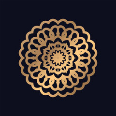 Luxury gold floral mandala arabesque pattern for print, poster, cover, brochure, flyer