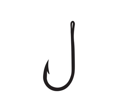 Fish hook icon. Hook icon.