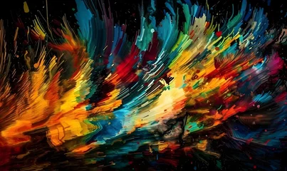 Papier peint adhésif Mélange de couleurs abstract fractal background