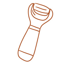 self care things_element_hand drawing style_transparent background_cordless electric callus remover