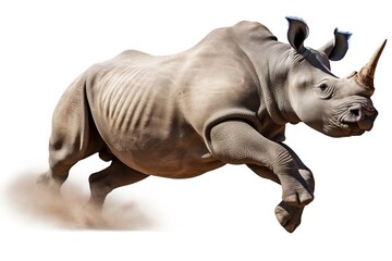 Fototapeta na wymiar rhino isolated on white background