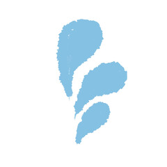 blue water drop in summer on white background element water splash songkran day