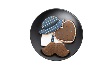 Father's day accessories isolated on white background, PNG