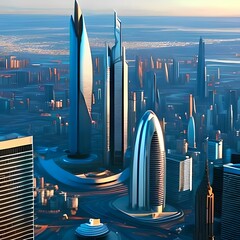 view of the city from the window