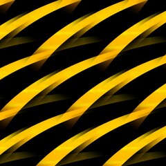 colourful repeating pattern in design of gold yellow orange on a black background