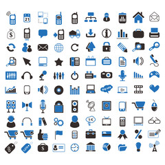 Fototapeta na wymiar Collection of vector icons of various shapes and designs