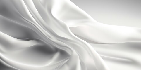 White silk cloth abstract background. Generative ai