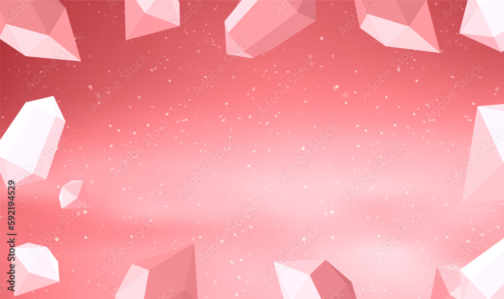 Poster 3d background with gradient geometric shapes. modern forms.3d polygonal pyramids on futuristic pink 