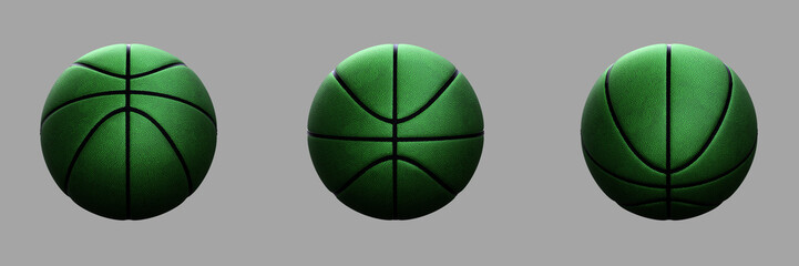 Fototapeta premium 3d model of a basketball in different positions