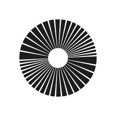 Sunburst element radial stripes or sunburst backgrounds. Vector illustration.