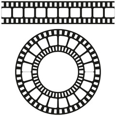 Fototapeta na wymiar Modern film circle. Round shape. Vector illustration.