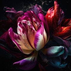 Beautiful blooming flower Warat Flora, Protea susara. .Created with generative AI