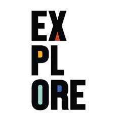 Explore The Outdoors Vintage T shirt design typography print ready template vector art	white