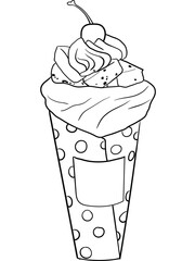Indulge your sweet tooth with Sweet Treats, a coloring page featuring a cute and delicious ice cream outline illustration. Let your imagination run wild as you color in each tasty scoop.