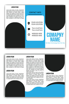 tripod brochure design template for company and business