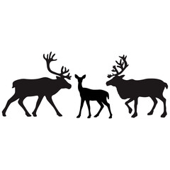 Naklejka na ściany i meble deer silhouette