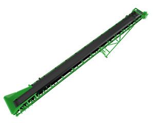 Conveyor belt isolated on transparent background. 3d rendering - illustration