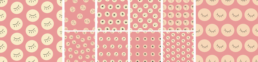 Feminine look, abstract personage, mascot design, funny face, cute icon