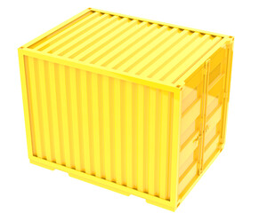 Container isolated on transparent background. 3d rendering - illustration