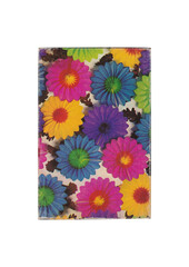 vintage paper with multicolour flower motifs