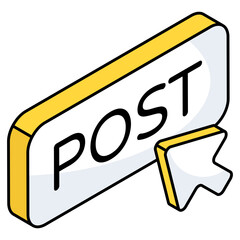 Modern design icon of social media post 