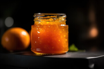 Fototapeta na wymiar Orange marmelade, generative ai