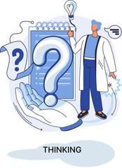 Thinking process of functioning of consciousness, which determines cognitive activity of person and his ability to identify and connect images, ideas, concepts, determine possibilities of their change