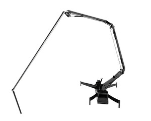 Concrete truck isolated on transparent background. 3d rendering - illustration