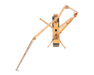 Concrete truck isolated on transparent background. 3d rendering - illustration