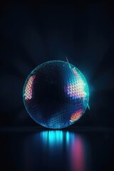 Fototapeta na wymiar Disco ball on a dark background. generative ai