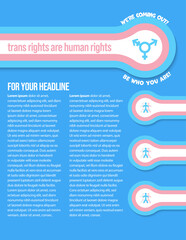 Graphic design for trans community with sample text