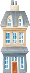 Obraz premium Old house whimsical cartoon illustrationå