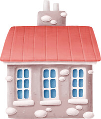 Old house whimsical cartoon illustrationå
