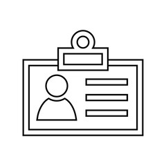 Fototapeta premium Id card icon vector. Identity tag vector illustration symbol. Driver licence logo.