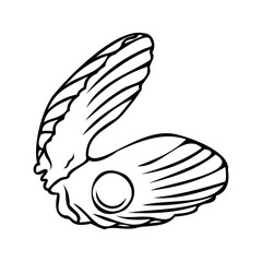 Vector isolated illustration of a shell.