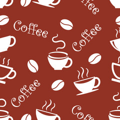 Coffee seamless pattern