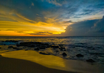 Beautiful tropical landscape on the ocean.  Photography for tourism background, design and advertising.