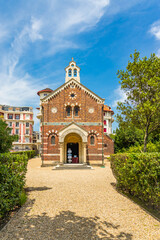 Naklejka premium Facade of the Imperial Chapel of Biarritz, France